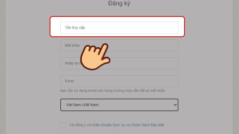 Điều kiện về đăng ký tài khoản